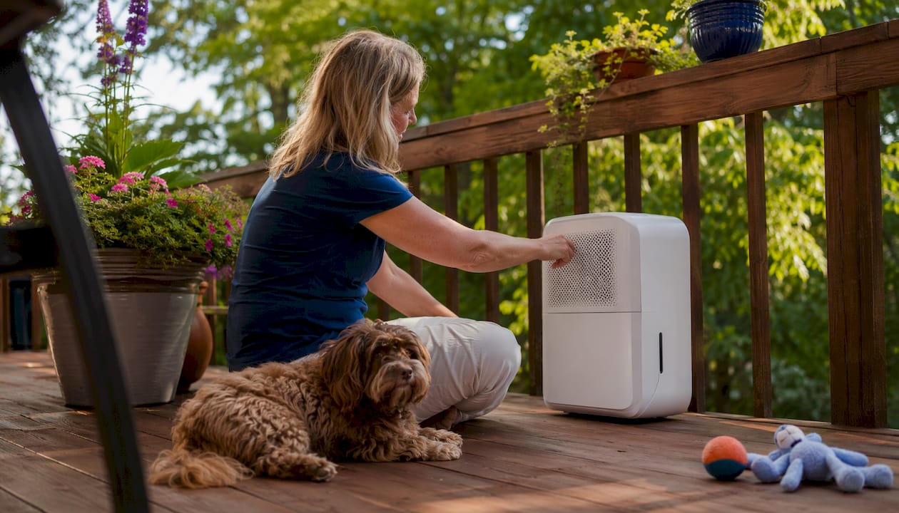 Can a dehumidifier reduce pet odour at home?